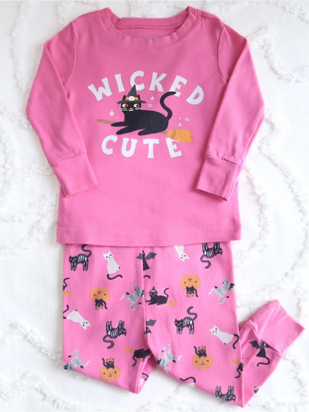 Old Navy | Halloween Wicked Cute Black Cat & Haunted House Pumpkin Ghost PJ Set